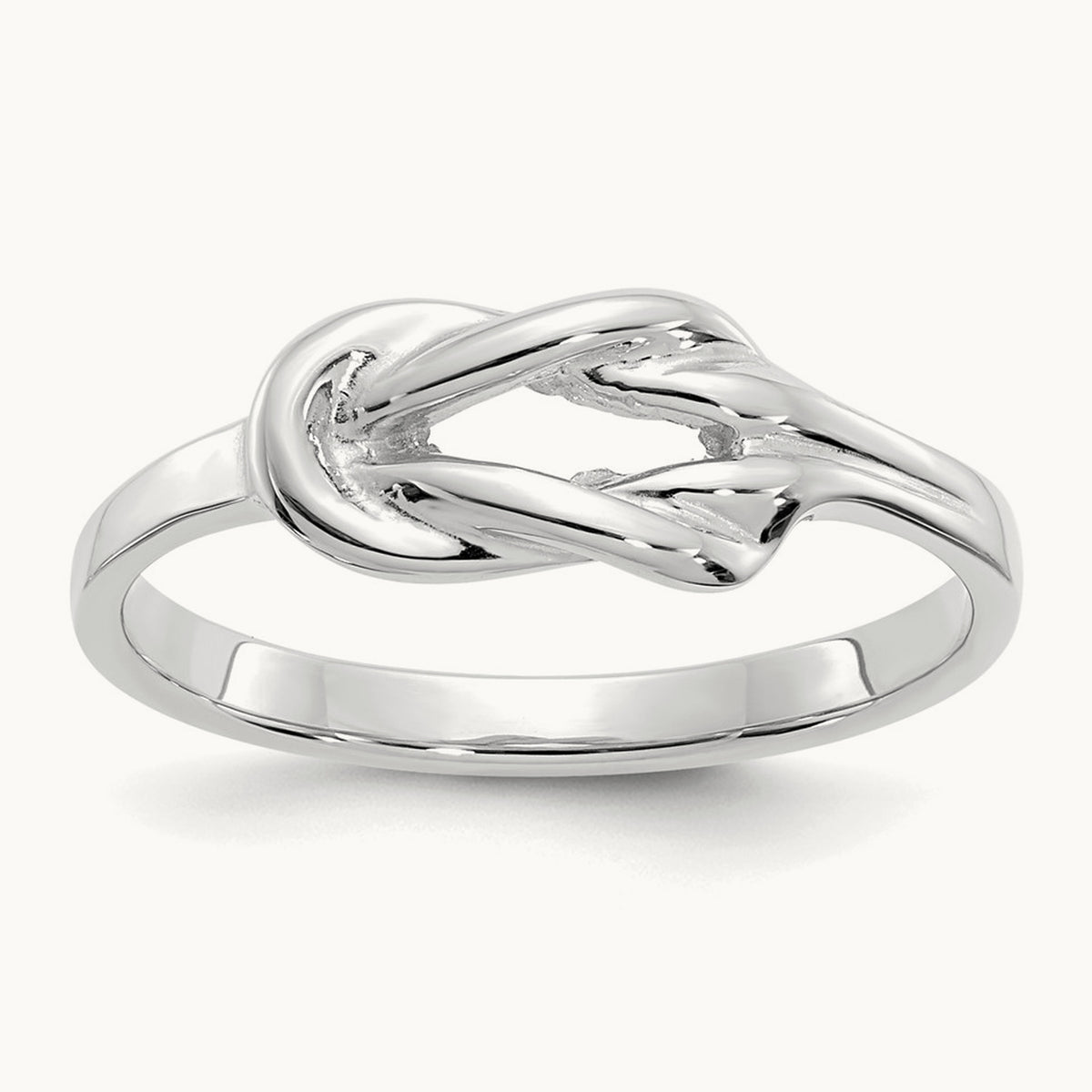 Freeform Knot Ring — 14K White Gold