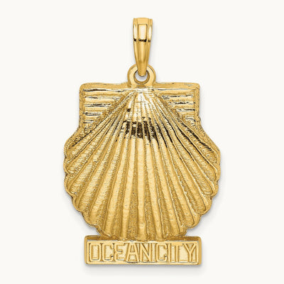OCEAN CITY Scallop Shell Charm, 14K