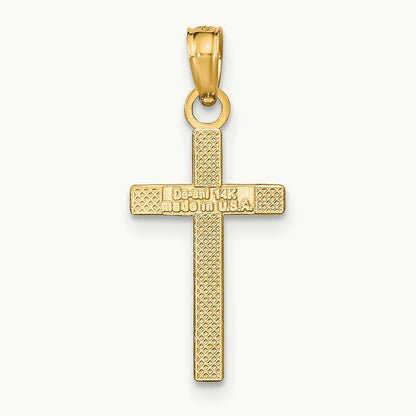Polished Cross Pendant — 14K Yellow Gold