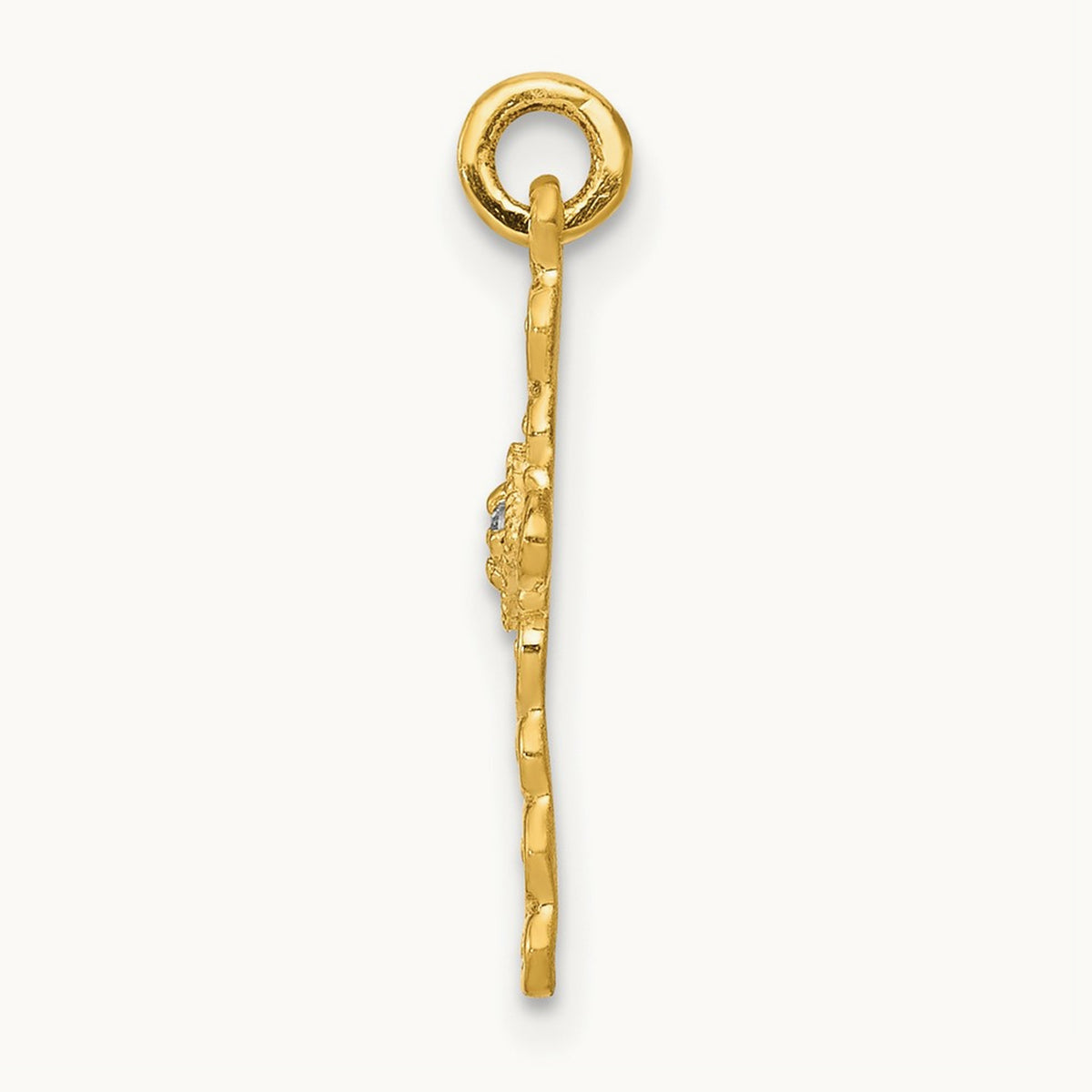 Small .01ct. Diamond Cross Charm, 14K