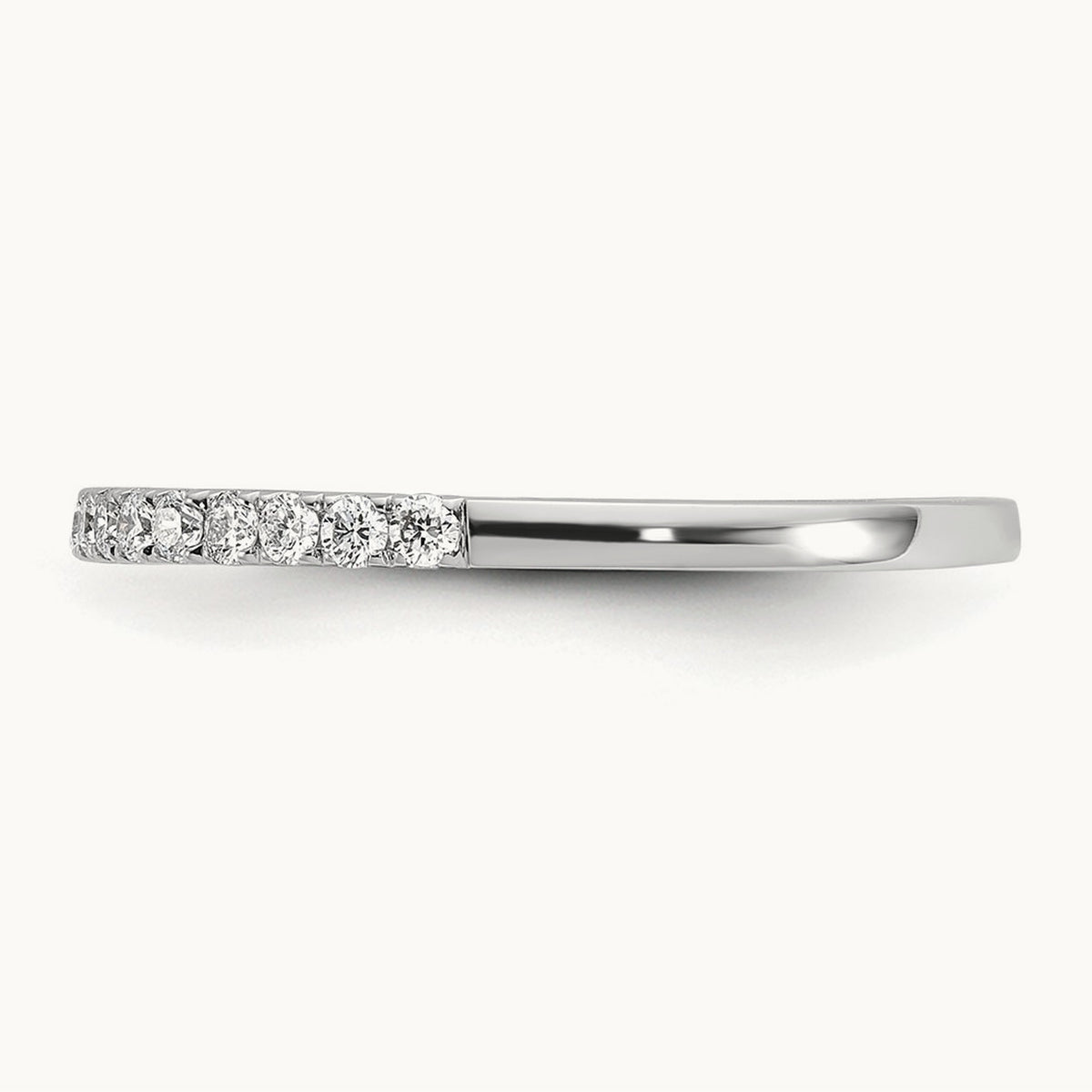 Diamond Wedding Band — 14K White Gold, 7