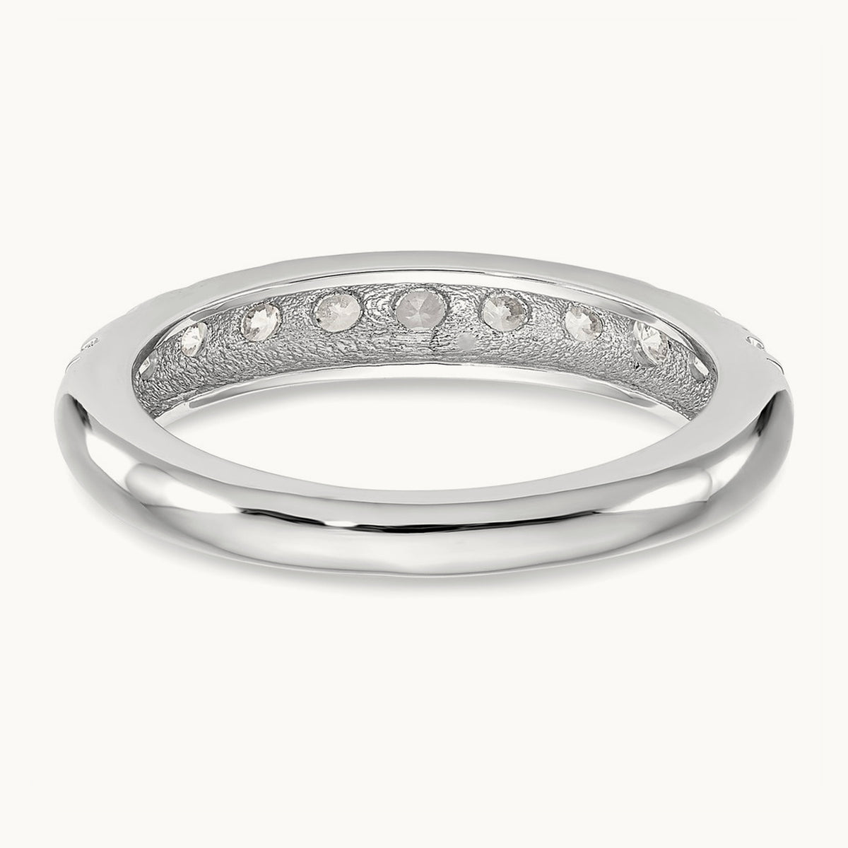 Diamond Wedding Band, 14K White Gold