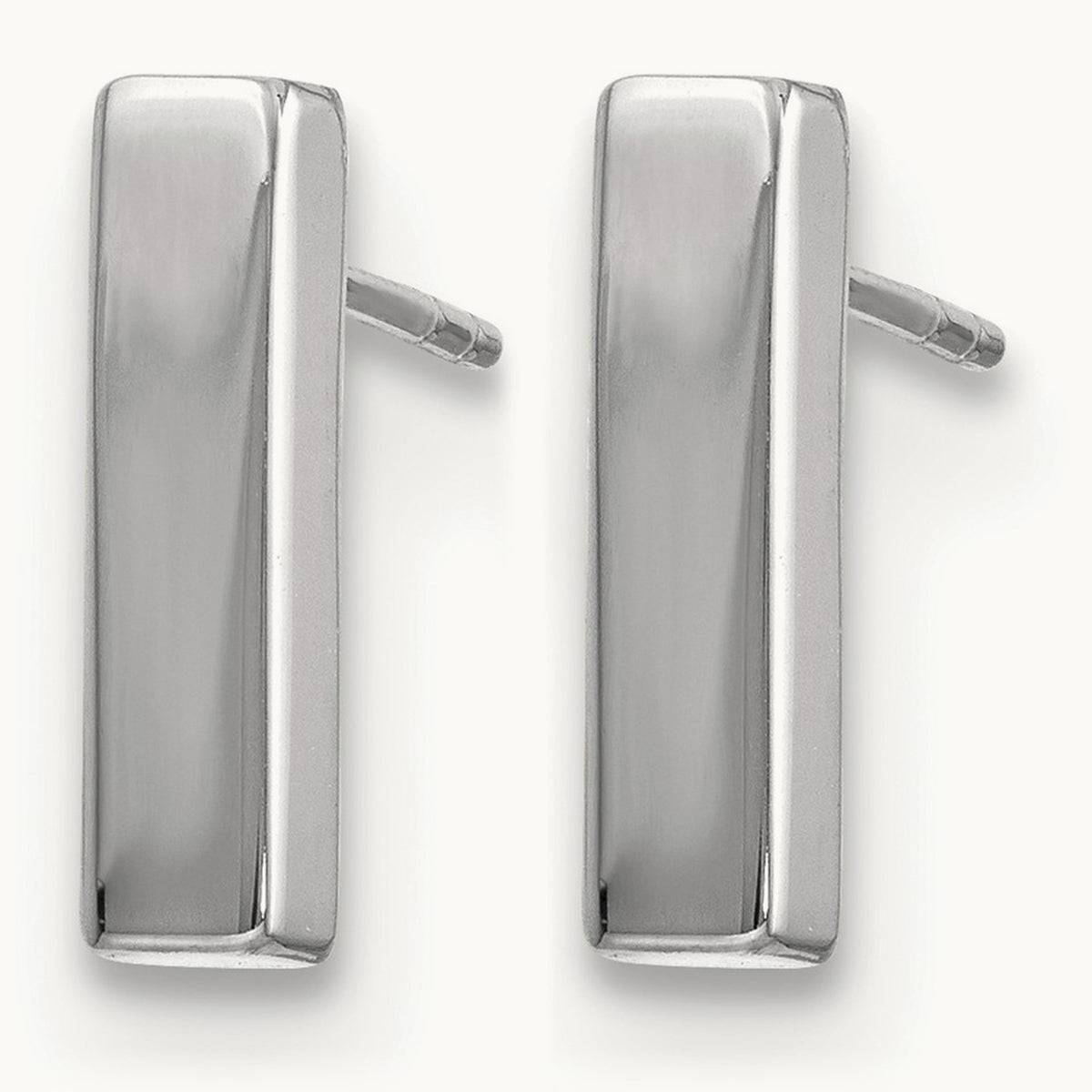 Polished Post Earrings — Leslie's — 14K White Gold