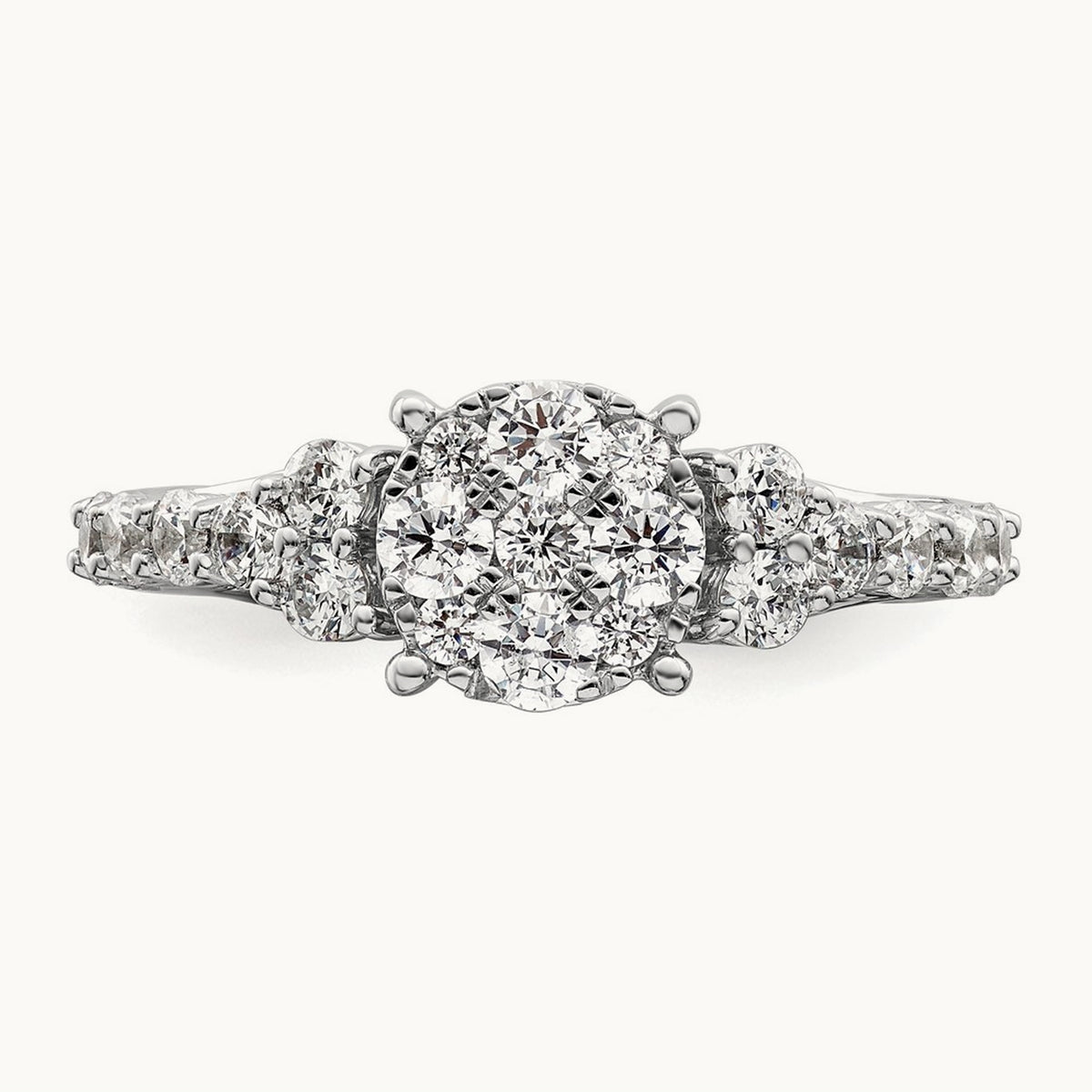 Cluster Engagement Ring, 1.00 ct tw Lab-Grown Diamond