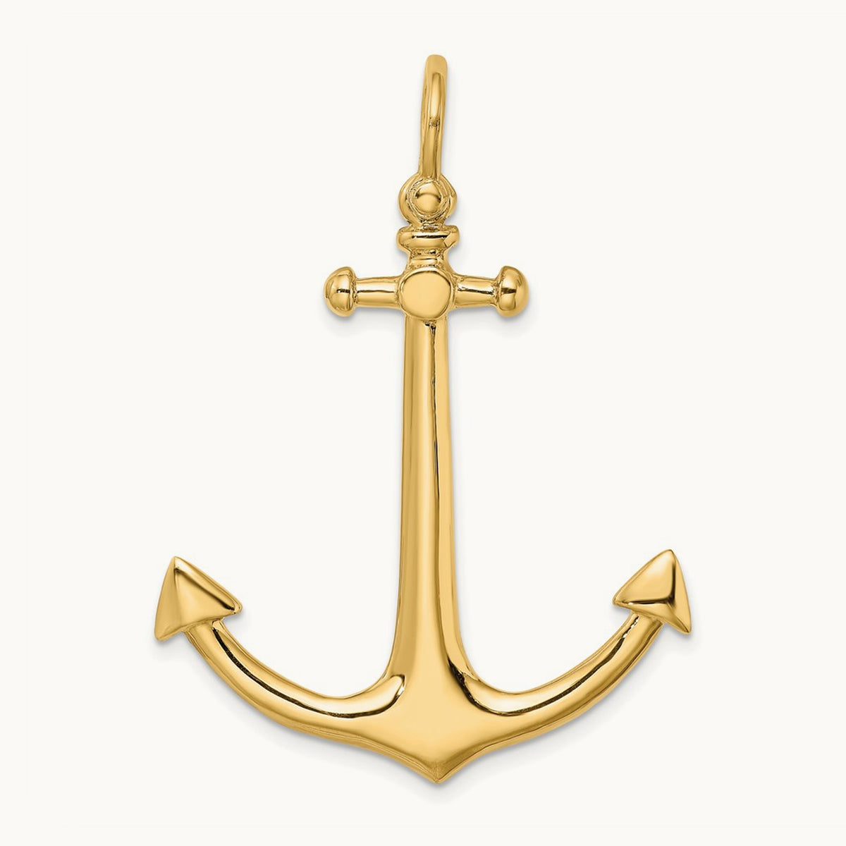 3-D Large Anchor Charm, 14K