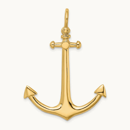 3-D Large Anchor Charm, 14K