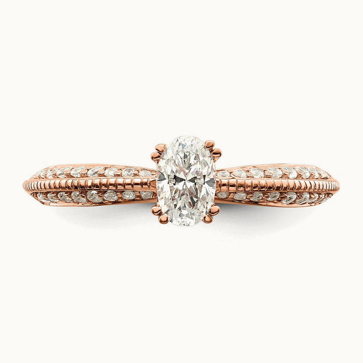 Oval Semi-Mount Engagement Ring — 1/2 ct, 7