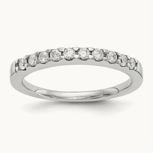 Diamond Wedding Band, 14K White Gold