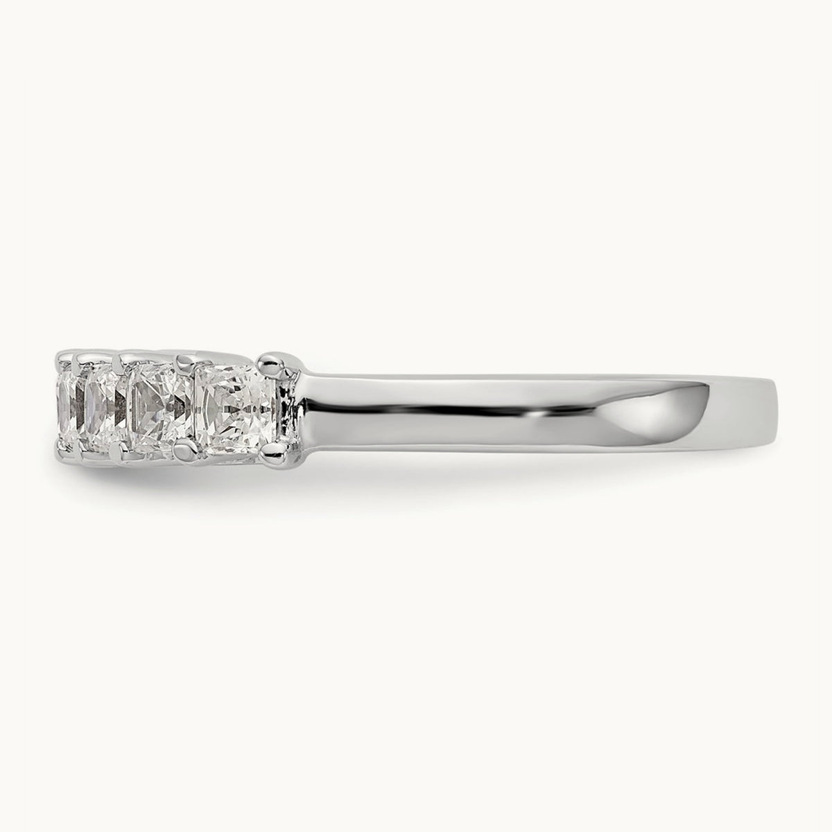 7-Stone Diamond Band, 14K White Gold