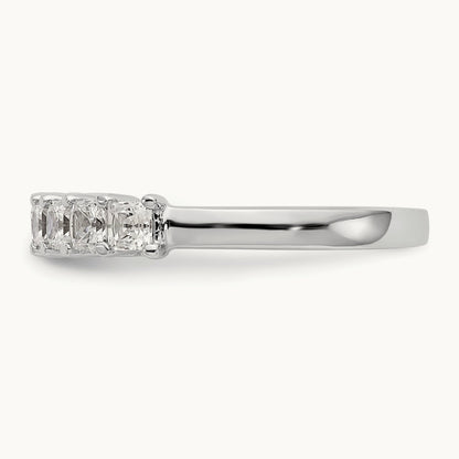 7-Stone Diamond Band, 14K White Gold