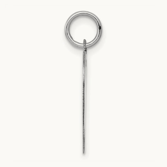 Heart Disc Charm, 14K White Gold