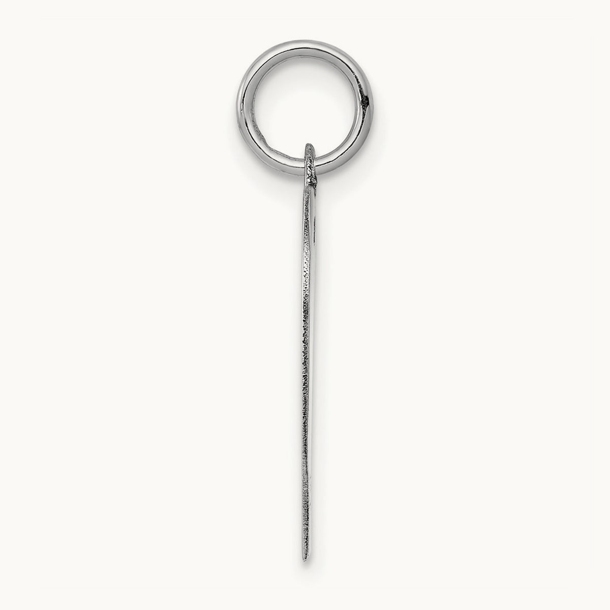 Heart Disc Charm, 14K White Gold