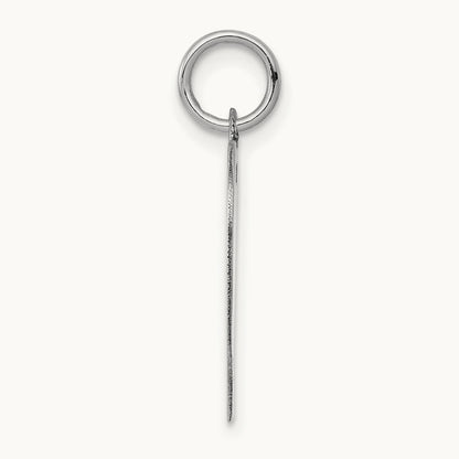 Heart Disc Charm, 14K White Gold