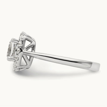 April Birthstone White Sapphire Ring, 0.25 ct tw Lab-Grown Diamond