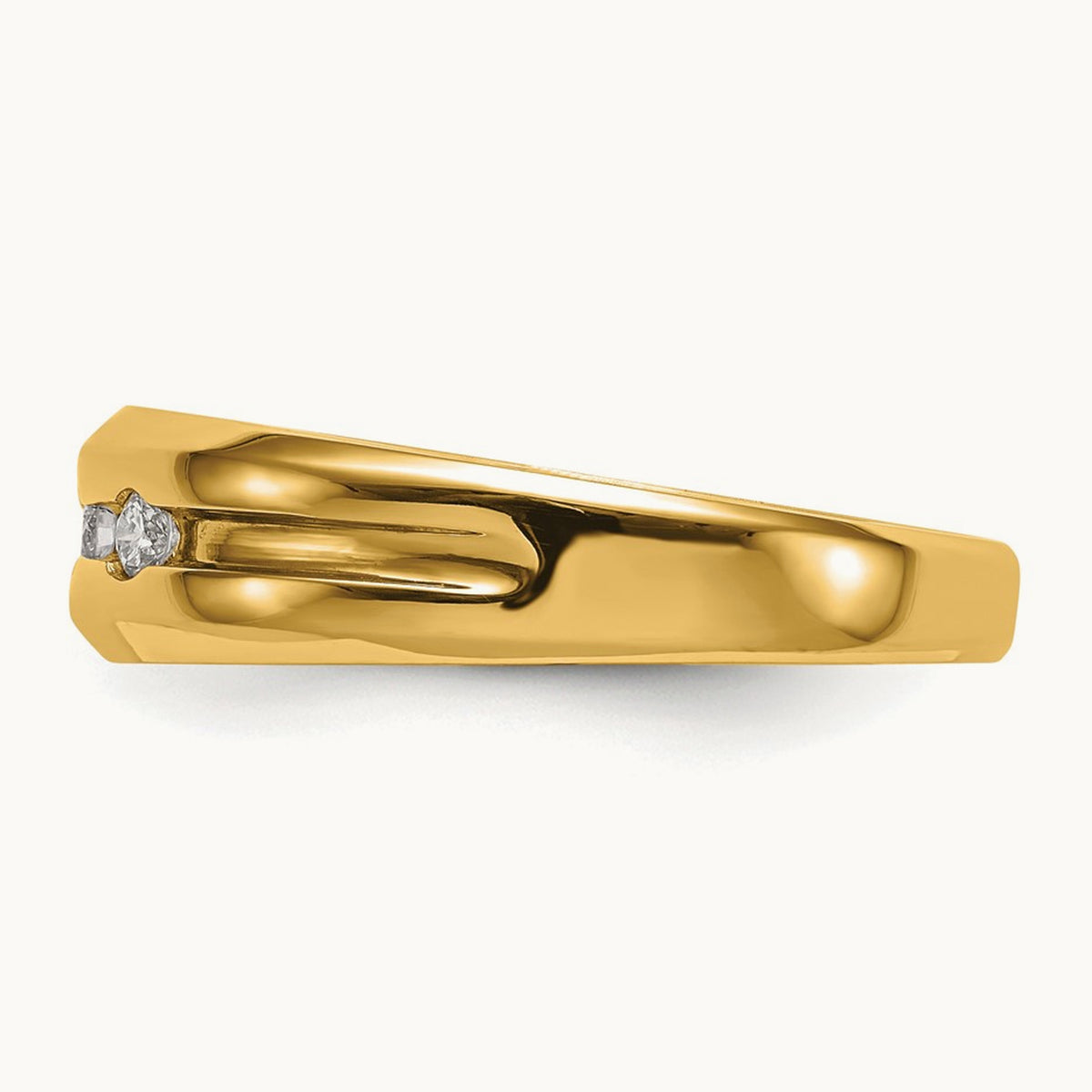 Diamond Men's Band, 14K Yellow Gold