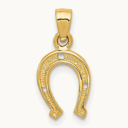 Horseshoe Pendant, 14K
