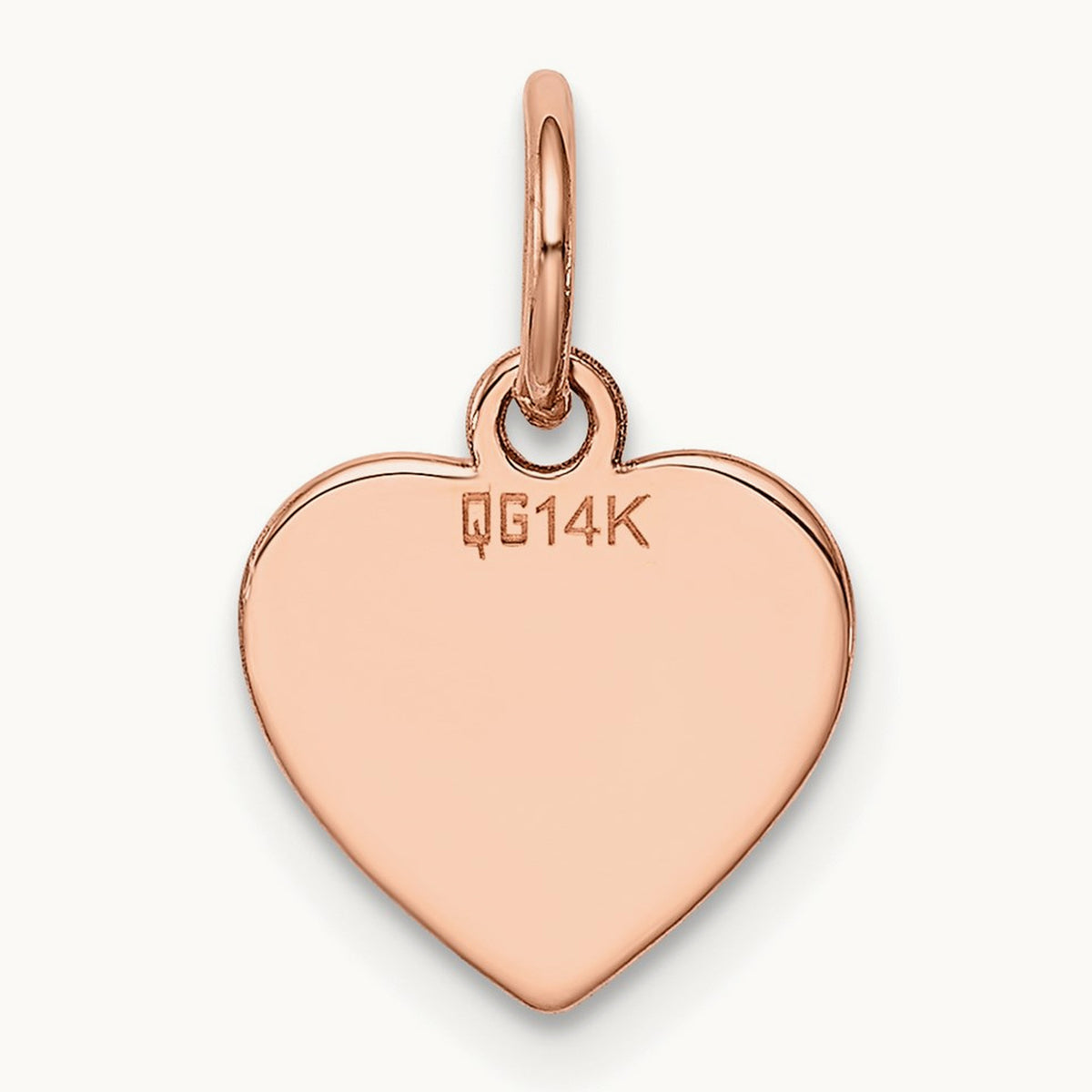 Plain .013 Gauge Engraveable Heart Disc Charm — 16mm
