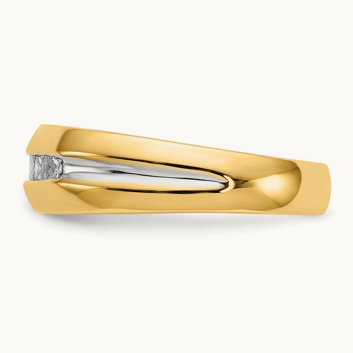 Diamond Mens Ring, 14K with Rhodium