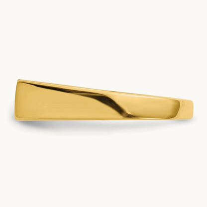 16.5x5. Closed Back Signet Ring, 0mm, 14K