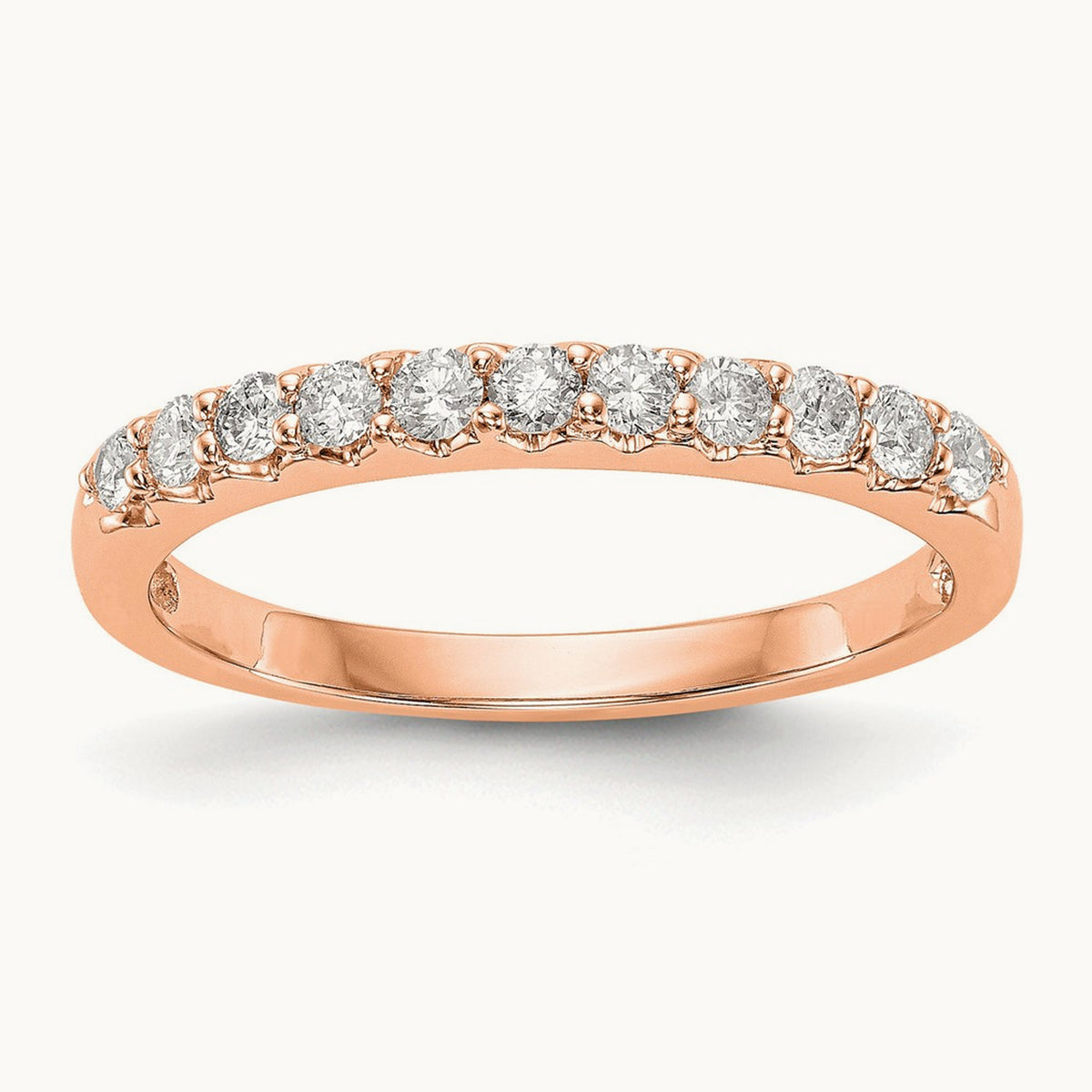 Lab-Grown Diamond Band — 14K Rose Gold, 7