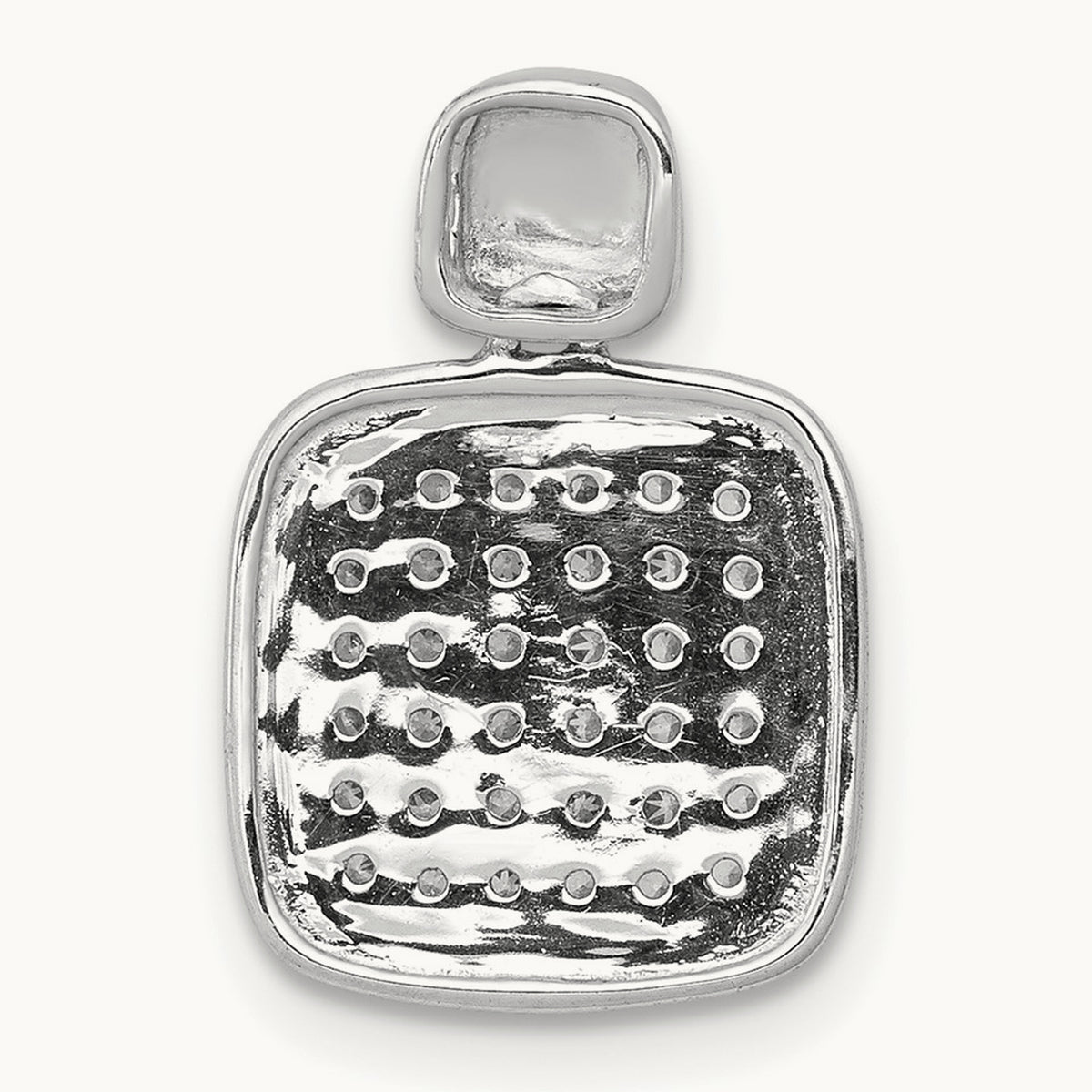 1/4ct. Diamond Fancy Square Pendant, 14K White Gold