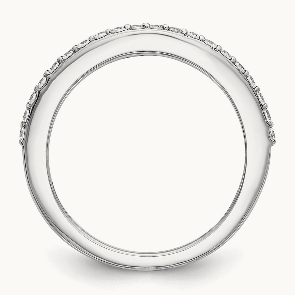 Diamond Wedding Band, 14K White Gold