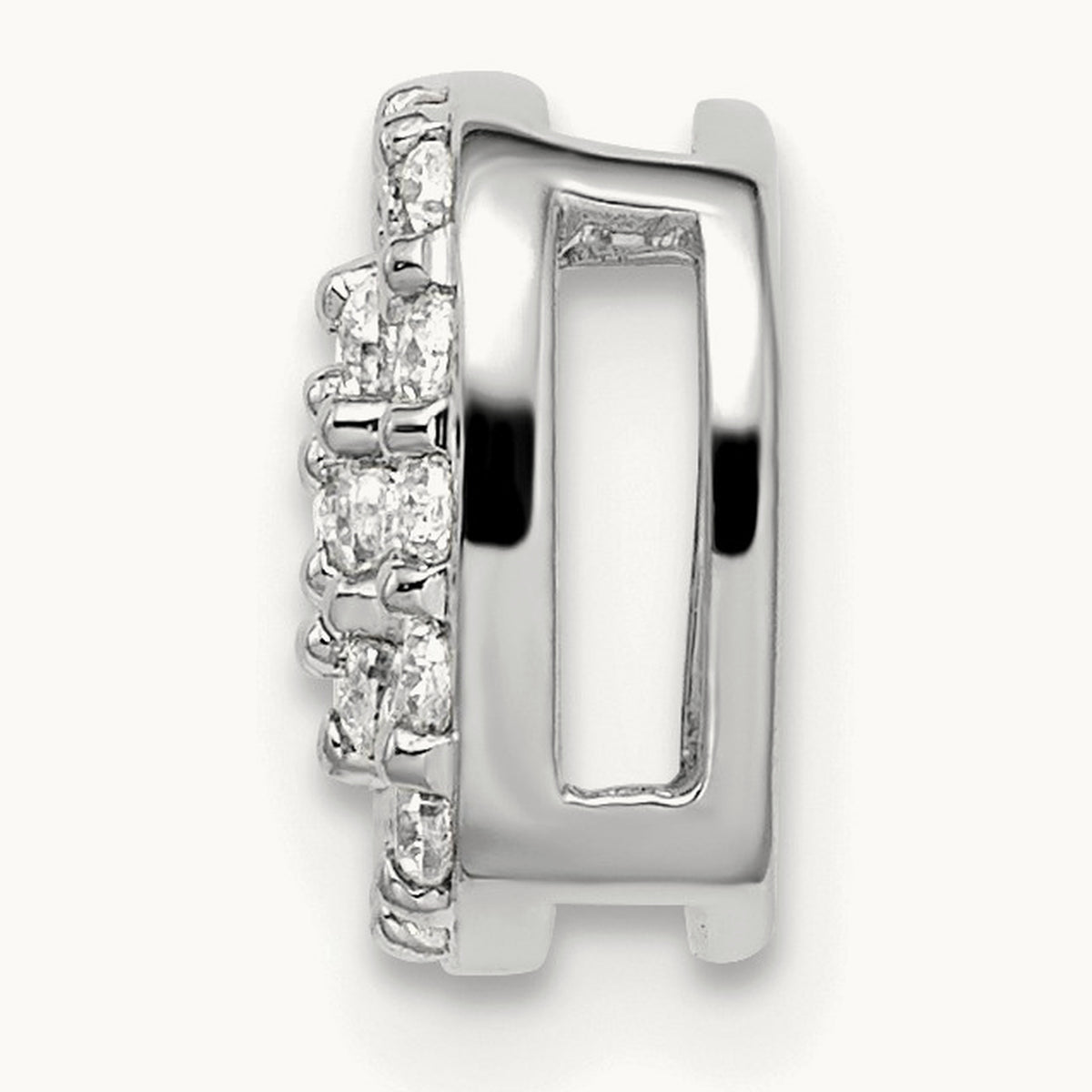 Chain Slide Pendant, 0.25 ct tw Lab-Grown Diamond — 14K White Gold