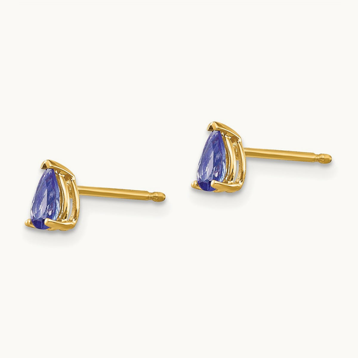 Tanzanite Post Earrings, 14K