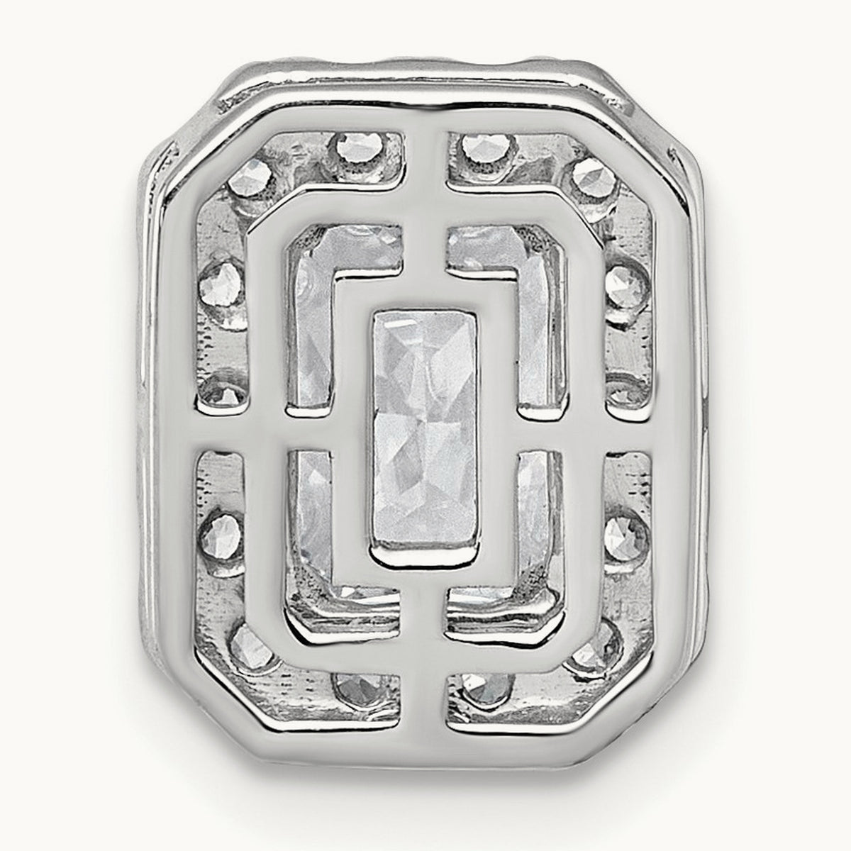 Radiant Halo Chain Slide, 0.25-5.50 ct tw Lab-Grown Diamond — 2 ct, 14K White Gold