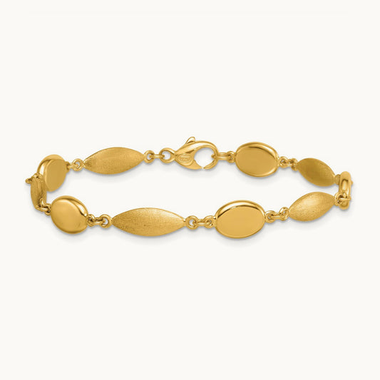 Polished And Brushed Fancy Link Bracelet — photo set