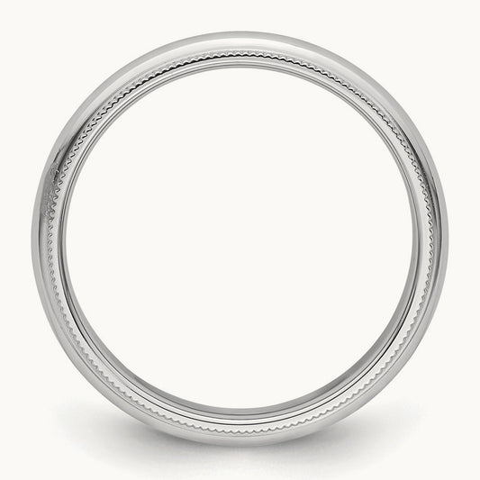 Comfort-Fit Milgrain Wedding Band — 4mm