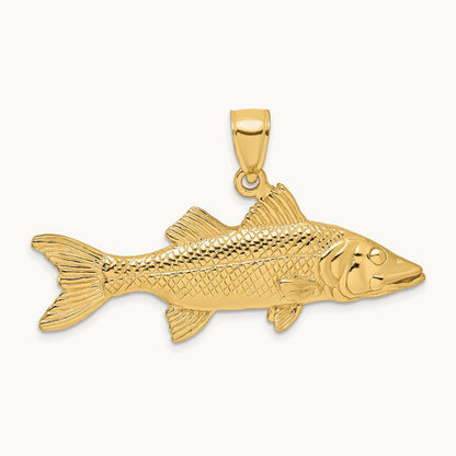 3-D Snook Fish Charm — 15.25mm