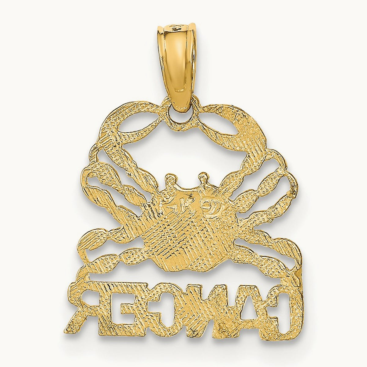CANCER Zodiac Charm — 14K Yellow Gold