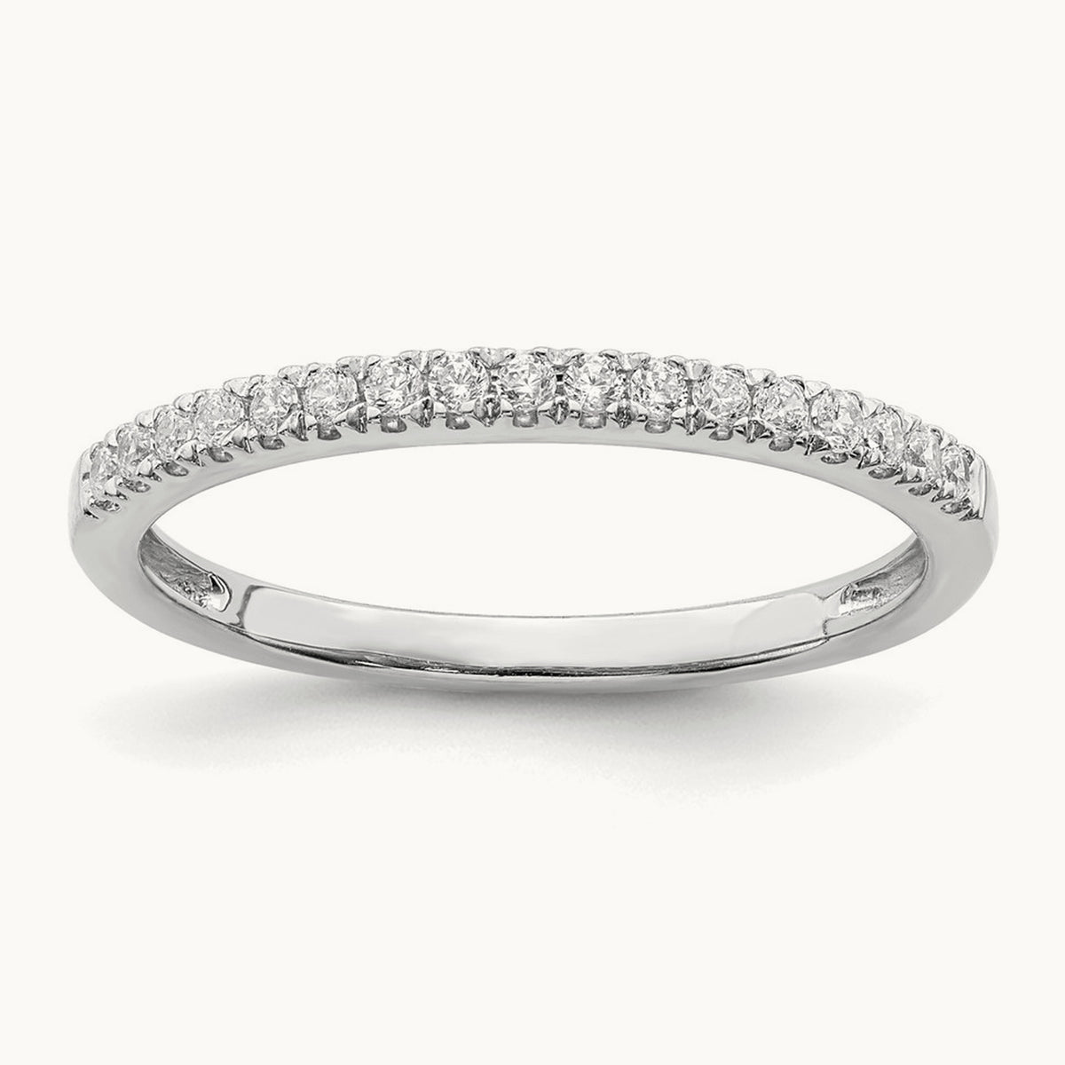 Diamond Wedding Band — 14K White Gold, 7