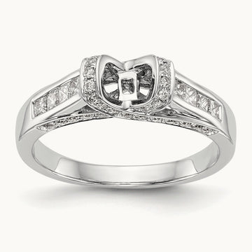 Peg Set Semi-Mount Engagement Ring, 0.50 ct tw