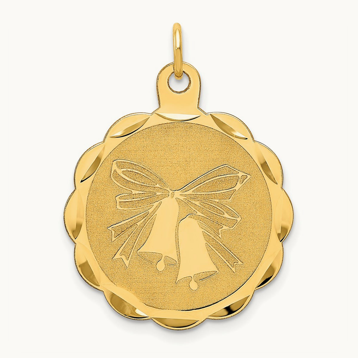 Wedding Bells Engraveable Disc Charm — photo set