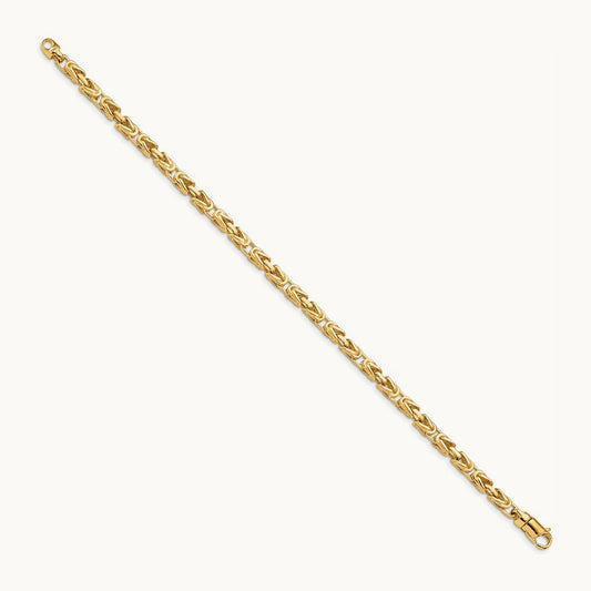 Hand-polished Byzantine Link Bracelet — 4.1mm