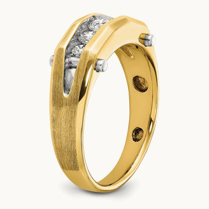 5 Stone Men's Ring, 0.50 ct tw Lab-Grown Diamond