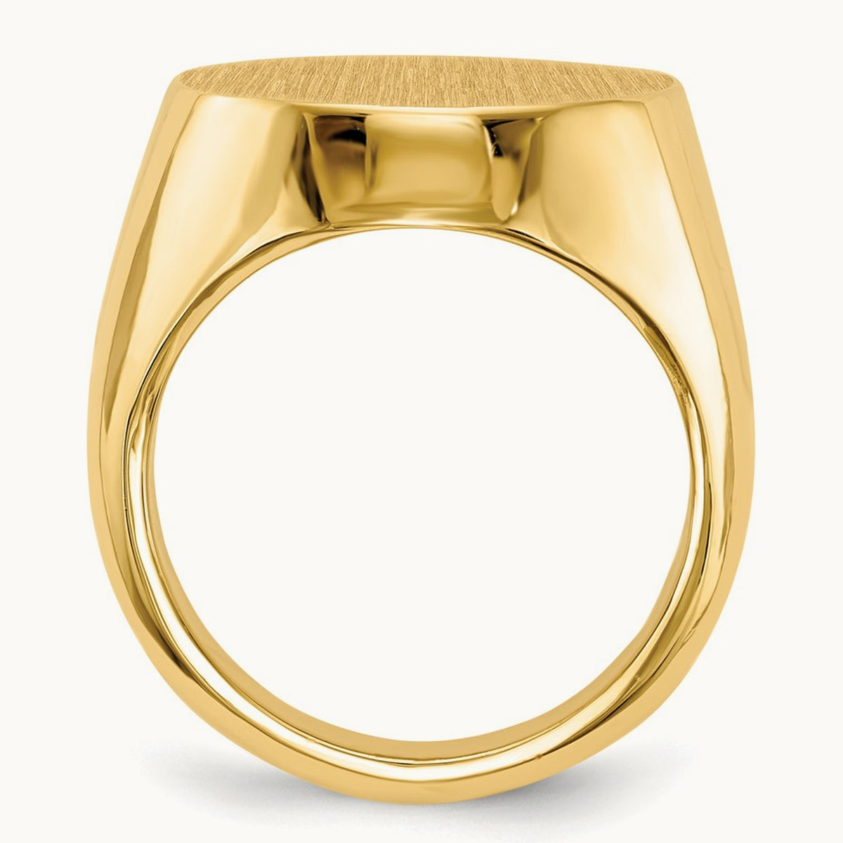 18.0x20. Closed Back Mens Signet Ring, 0mm, 14K