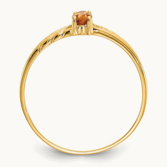 Citrine Birthstone Ring, 14K