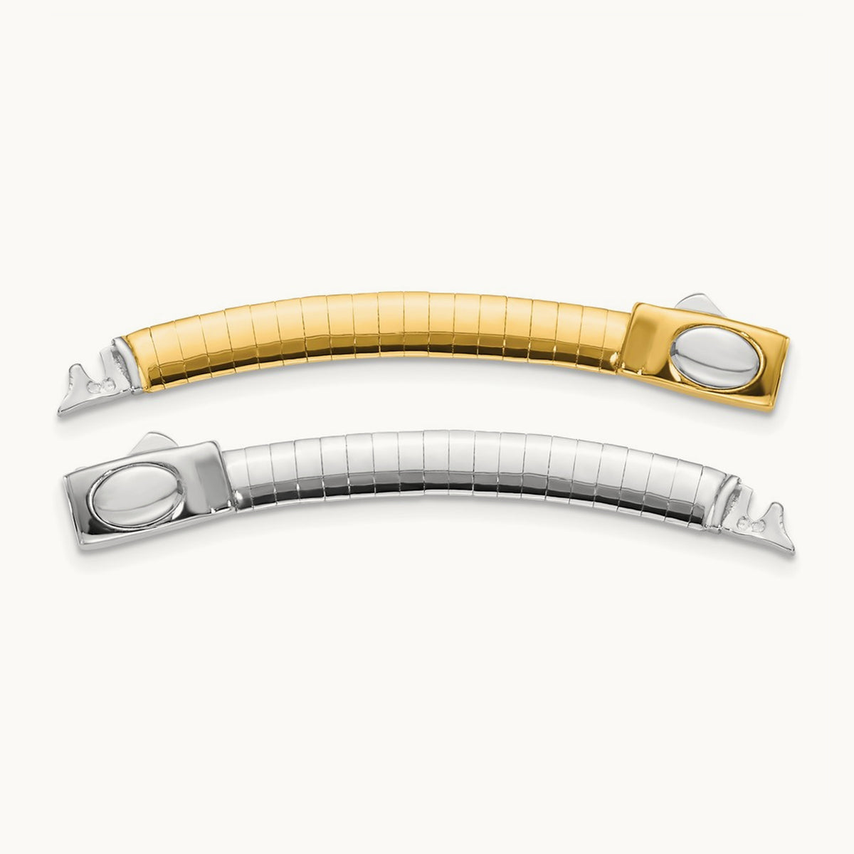 Domed Omega Extender for Necklace with yellow — 5mm