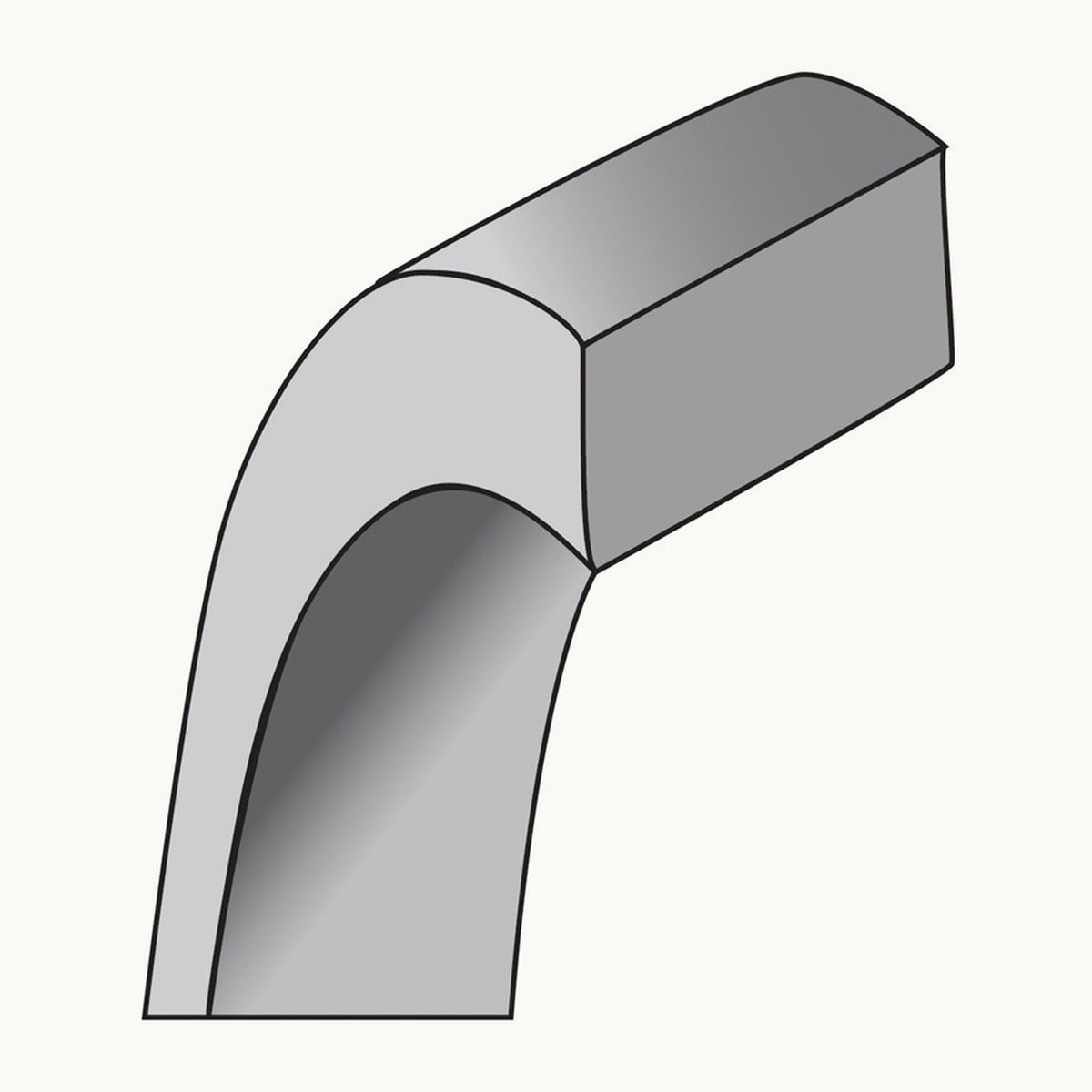 Lightweight Flat Band, 7mm, 10K White Gold