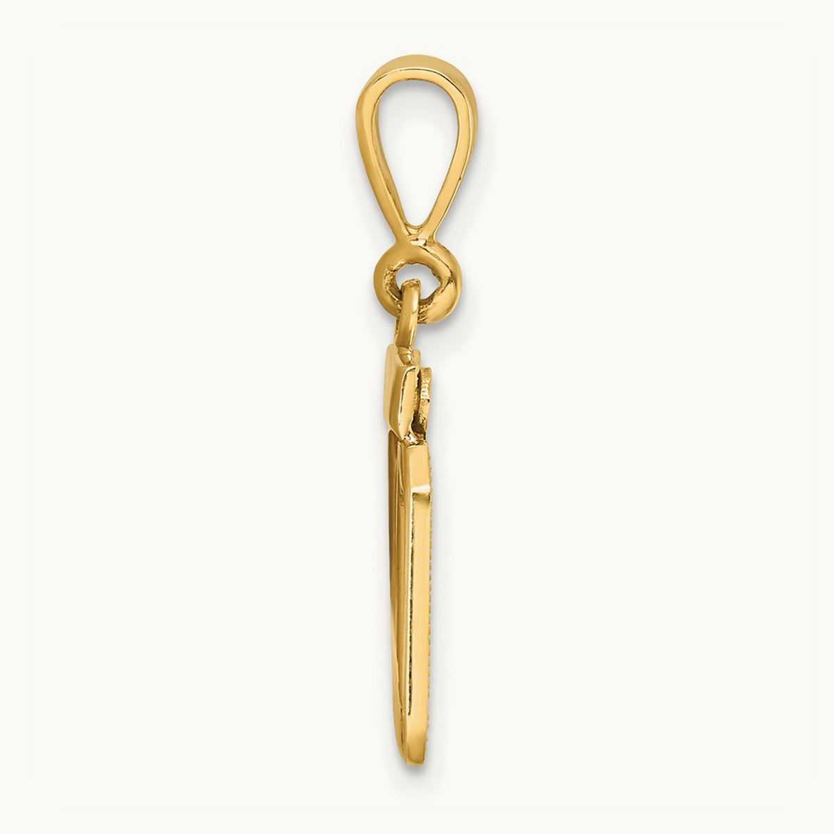 Polished Small Number 20 Charm, 14K