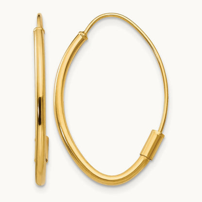 Wire Threader Earrings, 14K