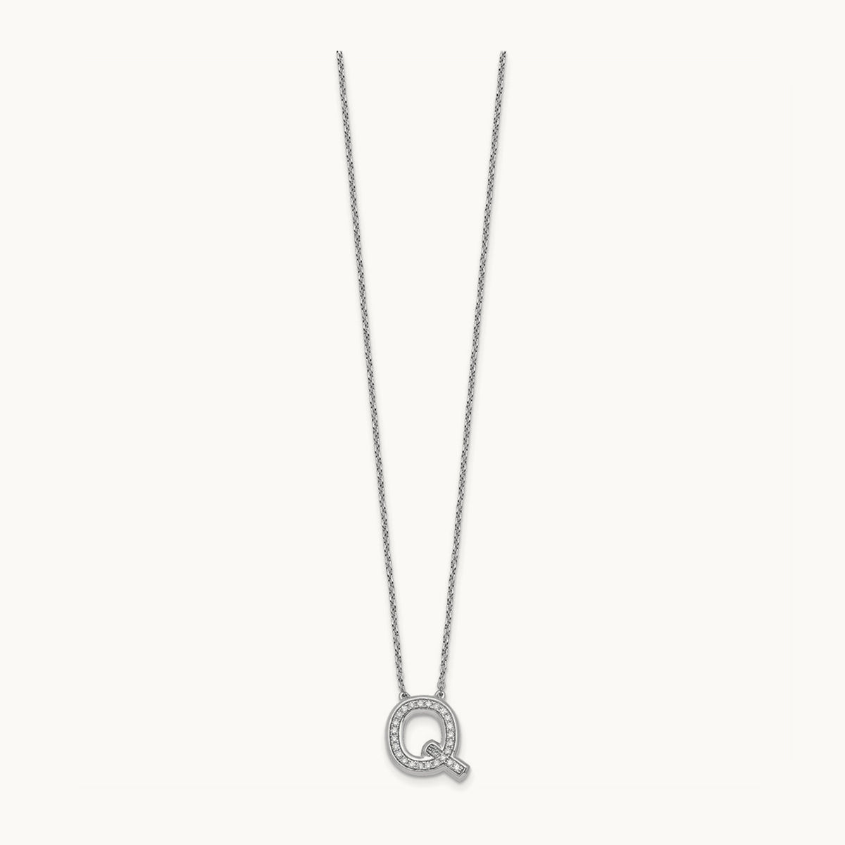 Initial Q Necklace, 0.25 ct tw Lab-Grown Diamond
