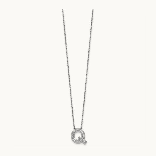 Initial Q Necklace, 0.25 ct tw Lab-Grown Diamond
