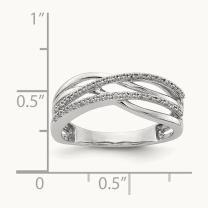 Polished Diamond Ring, 14K White Gold