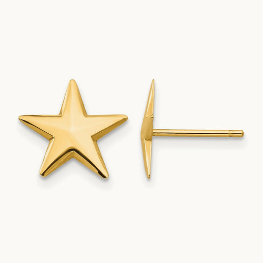 Nautical Star Post Earrings, 14K