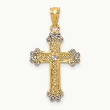 w/ Diamond-cut Filigree Cross Pendant — photo set