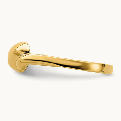 Curl-top Dome Ring, 14K